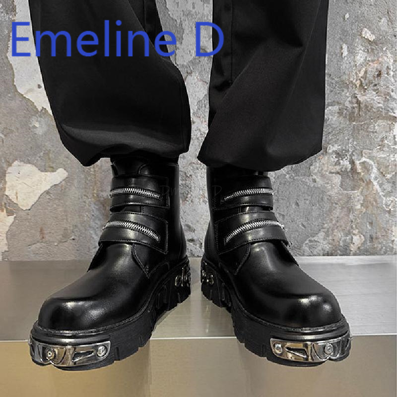 Sapatos de cano alto punk escu - Men'S Shoes Increase Height avaliação e preço